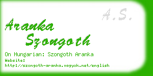 aranka szongoth business card